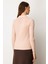 Kadın Dik Yaka Tül Detaylı Triko Kazak 60384 Pembe 4