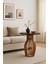 Palermo Yuvarlak Modern Klasik Rustik Retro Vintage Naturel Dekoratif Ahşap Çıtalı Yan Mantar Sehpa 1