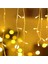 Sarı LED Işık 8 Fonksiyonlu Perde LED 4 Metre 50X60X70 Saçak Gün Işığı - 96 Ledli Saçaklı LED 7