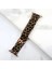 Apple Watch Se 3 44MM ile Uyumlu Leopar Desen Metal Mıknatıslı Kordon Kayış - FC1137 1