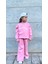 Kız Çocuk Baskılı Bol Paça Şardonlu Alt Üst Takım Pembe - 5-6 Yaş 2