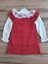 Laura Baby Kırmızı Kadife Geyik Desenli Özel Gün/yılbaşı Kız Çocuk Elbisesi 6