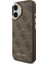 iPhone 17 Uyumlu Kılıf Guess Lisanslı M-Safeli 4g Metal Büyük Logolu Kartlıklı Kapak Kahverengi 2