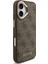 iPhone 17 Uyumlu Kılıf Guess Lisanslı M-Safeli 4g Metal Büyük Logolu Kartlıklı Kapak Kahverengi 7