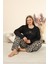 Sandy Soft Termal Kumaş Büyük Beden Kışlık Kadın Pijama Takımı 8050 3