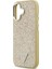iPhone 17 Uyumlu Kılıf Guess Lisanslı M-Safeli Metal Kamera Çerçeveli Üçgen Logolu Glitter Gold 6