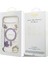 iPhone 17 Air Uyumlu Kılıf Guess Lisanslı M-Safe Şarj Özellikli Transparan Resin Flowers Kapak Mor 6