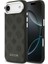 iPhone 17 Air Kılıf Guess Lisanslı M-Safeli Sıcak Baskılı Klasik Yazı Logolu Pu Deri Peony Siyah 1