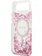 iPhone 17 Air Uyumlu Kılıf Guess Lisanslı M-Safe Şarj Özellikli Transparan Resin Bottom Kapak Pembe 7