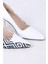 Desenli Siyah Ince Topuklu Stiletto 4