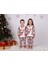 Noel Baba Desenli Unisex Çocuk Noel Yılbaşı Temalı Pijama Takımı 3-6 Yaş 1