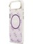 iPhone 17 Air Uyumlu Kılıf Guess Lisanslı M-Safe Şarj Özellikli 4g Desenli Simli Silikon Kapak Mor 6