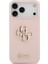 iPhone 17 Pro Max Uyumlu Kılıf Guess Orjinal Lisanslı Grained Yazı Logolu Kapak Pembe 3