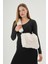 Soft Fluffy Bag / Cream Uzun Saplı Peluş Çanta / Cross Body En : 24 Boy : 18 7