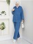 Kadın Pantolonlu Ikili Salaş Kot Takım -PMK488 3