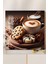 3D Görünümlü Kahve & Kurabiye Temalı Temperli Cam Kare Tablo 33X33 cm Uv BASKI-CTK046 1
