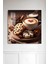 3D Görünümlü Kahve & Kurabiye Temalı Temperli Cam Kare Tablo 33X33 cm Uv BASKI-CTK046 2