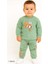 Yeşil Ayıcık 1-2-3 Yaş Çocuk Alt Üst Takım Pijama Takım 1