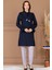 Asel Tunik Pantolon Ikili Tesettür Takım Lacivert 1