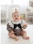 Laura Baby Leopar Desenli, Fırfırlı Yaka ve Fiyonklu Bebek Tulumu (Romper) 1