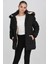 Kışlık Siyah Şişme Kız Çocuk Mont Kapşonlu Fermuarlı Cepli 10