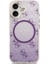 iPhone 17 Uyumlu Kılıf Guess Orjinal Lisanslı M-Safe Özellikli 4g Desenli Simli Silikon Kapak Mor 3
