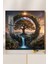 3D Görünümlü Temperli Cam Tablo – Sonsuzluk Çemberi ve Yaşam Ağacı Şelale Uv Baskı 33X33 CM-CTK064 1