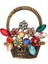 8025101 Çiçek Sepeti Broş 1