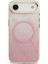 iPhone 17 Air Uyumlu Kılıf Guess Lisanslı M-Safe Şarj Özellikli 4g Desenli Simli Silikon Kapak Pembe 3