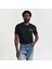 Erkek Siyah Regular Fit Bisiklet Yaka Logolu T-Shirt 1