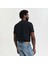 Erkek Siyah Regular Fit Bisiklet Yaka Logolu T-Shirt 2