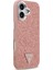 iPhone 17 Uyumlu Kılıf Guess Lisanslı M-Safeli Metal Kamera Çerçeveli Üçgen Logolu Glitter Pembe 4