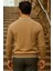 Erkek Trend Fermuarlı Uzun Kollu Camel Polo Yaka Kazak 5