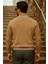 Erkek Trend Fermuarlı Uzun Kollu Camel Polo Yaka Kazak 6