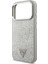 iPhone 17 Pro Uyumlu Kılıf Guess Lisanslı M-Safeli Metal Kamera Çerçeveli Üçgen Logolu Glitter Gri 6