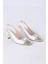 Taş Tokalı Slingback Ince Topuklu Abiye Kadın Ayakkabı 3