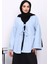 Mavi Ön Bağlamalı Yumoş Kimono 1