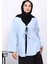 Mavi Ön Bağlamalı Yumoş Kimono 3