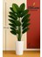 Elitluxe 170 cm Yapay Salon Bitkisi – 24 Yaprak – Büyük Dekoratif Yapay Çiçek – Beyaz Premium Saksı 1