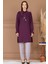 Asel Tunik Pantolon Ikili Tesettür Takım Mürdüm 3