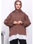 Koyuv Vizon Pilise Detaylı Bisiklet Yaka Sweatshirt 3