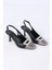 Taş Tokalı Slingback Ince Topuklu Abiye Kadın Ayakkabı 3