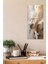 Temperli Cam Dik Tablo 30X60 cm Ebadında Hd Uv Baskı – Bej ve Altın Soyut Desen - DCT009 2