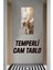 Temperli Cam Dik Tablo 30X60 cm Ebadında Hd Uv Baskı – Bej ve Altın Soyut Desen - DCT009 6