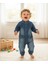 Erkek Bebek/çocuk Uzun Kollu Kot (Denim) Bebek Tulumu 1