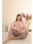 Sandy Soft Termal Kumaş Büyük Beden Kışlık Kadın Pijama Takımı 1300 4
