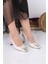 Taş Tokalı Slingback Ince Topuklu Abiye Kadın Ayakkabı 1