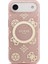 iPhone 17 Air Uyumlu Kılıf Guess Lisanslı M-Safeli Iml Peony ve 4g Desenli Klasik Logolu Kapak Pembe 3