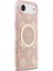 iPhone 17 Air Uyumlu Kılıf Guess Lisanslı M-Safeli Iml Peony ve 4g Desenli Klasik Logolu Kapak Pembe 4