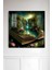 Fantasy Book Dream Temalı Temperli Cam Kare Tablo 33X33 cm Ebadında Uv BASKI-CTK067 2